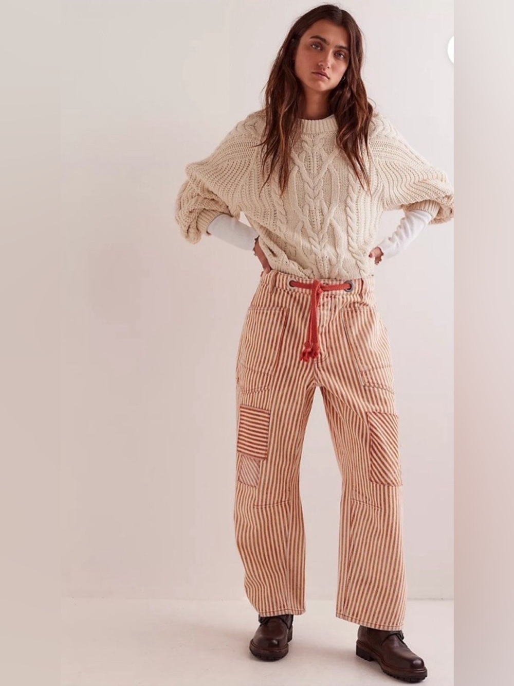 Free People Moxie striped railroad Pants 28 - Picture 1 of 10